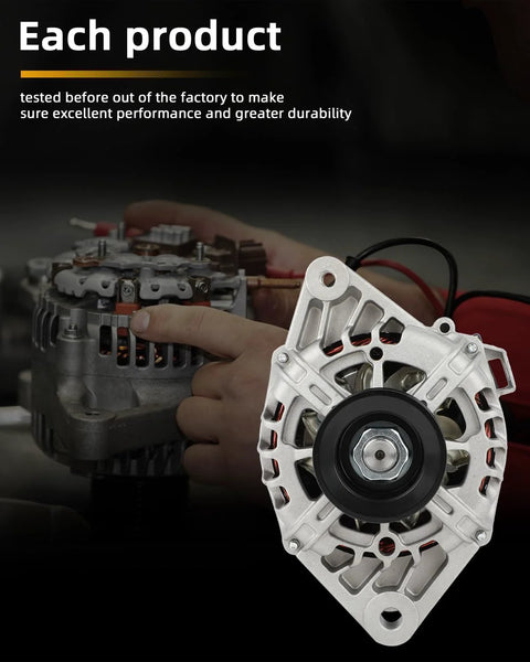 Front view of Drop In 12V 90Amp Alternator With S6 Pulley For Hyundai Accent 2012 2017 And Veloster 2012 2017 And Kia Rio 2012 2013