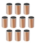 10 Pcs Sleeve Bearings 10mm x 12mm x 20mm Plain Bearings For 10mm Shafts, High Precision Sliding Bushings, Durable Wear-Resistant Components, Ideal For DIY Rigs, Machines, Hobby Projects, And Light Industrial Gear. 10-piece copper sleeve bearing set