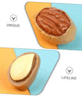 Realistic 20 Pieces Miniature Nut Models For Dollhouse Decor And Resin Crafts with two nut designs on colored backgrounds.