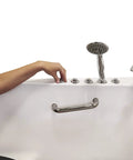 30X52 Transfer Walk In Bathtub With Microbubble Hydrotherapy Fast Fill Faucet And Right Dual Drain, hand adjusting controls