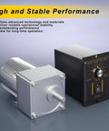 25W 110V AC Variable Speed Gear Reducer Motor With Gearbox And Speed Controller, showcasing robust design and performance features.