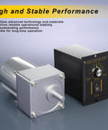 110V AC Motor With Gearbox 18K Reduction 25W Variable Speed Gear Reducer Motor 75 RPM 10mm Shaft Diameter Reversible Speed Controller Kit