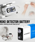 Stock Up On These 4 Pack 9V Batteries For Smoke Detectors Alarms Wireless Doorbells And Electronics They Bring Heavy Duty Reliability Smoothly Without The Hassle, showcasing battery installation in smoke detector.