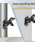 Dual installing ways for the Upgraded 5 Ft Stainless Steel Flagpole Kit With Rock Solid Outdoor Bracket and Smooth 360 Swivel Rings.