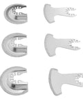 Carbide Oscillating Saw Blades Set, 6 Piece Segment Blades for concrete, grout, tile, masonry, soft stone cutting and grinding