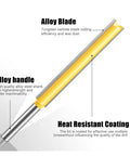 1/4 Inch Lengthened Straight Router Bit With Double Blade For Deep Slotting Clean Precise Groovin Cutter showing alloy blade and handle design.