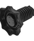 Black plastic spare tire bolt replacement for car and RV hold down screw, durable wheel mounting hardware for easy installation.