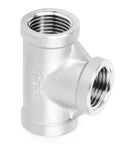 304 Stainless Steel Tee Pipe Fittings 2 Inch By 2 Inch By 2 Inch NPT Female Connector for plumbing and industrial piping.