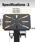 Dead Nuts Floor Mount Vise And Grinder Stand 34 Inches Tall Heavy Carbon Steel shop base specifications with dimensions marked