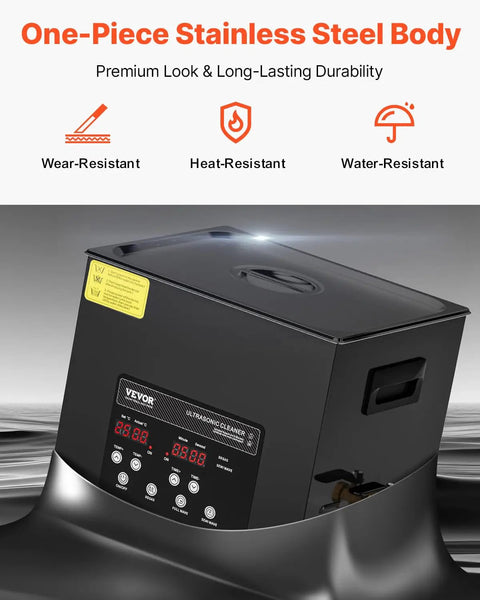 Pro Grade Ultrasonic Cleaner 10L 600W Heating Power Deep Clean Forty Kilohertz With Gentle Mode Upgraded Degassing 4 Transducers
