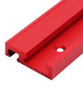 Premium Red Aluminum 600mm T Slot Miter Track With Scale For Precise Woodworking and DIY Projects, showcasing a close-up of the durable track.