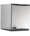 Heavy Duty Commercial Nugget Ice Machine Twenty Two Inch Wide Remote Cooled Chewable Pebble Ice Maker stainless steel exterior.