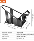 Heavy Duty Motorcycle Wheel Chock With 1800 Lb Capacity Durable Steel Front Tire Bracket Three Adjustable Holes