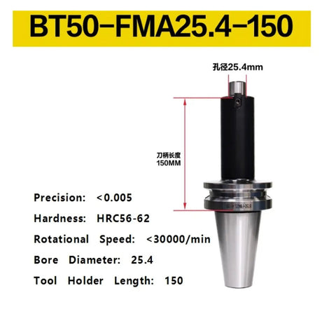 Professional Cnc Milling Tool Holder Machined From Premium Stainless Steel For Precision Milling And Grinding Workflows Delivers Badass Stability And Zero Flex During Intense Heavy Shaving, showcasing dimensions and specifications.