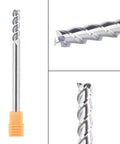 Pro Grade One Quarter Inch End Mill For Aluminum With Three Flutes CNC Spiral Router Bit Upcut Extra Long Four Inches Non Ferrous Metal