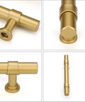 15 Pack Three And Three Quarters Inch Hole Center Gold Cabinet Handles Brushed Brass Drawer Pulls For Kitchen Cabinets And Dressers