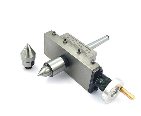 Pro Grade Taper Turning Attachment for Lathe Tailstock MT3 Morse Taper with Live and Dead Center Options, precision cast iron and tool steel.