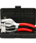 Heavy Duty Hand Held Hole Punch Kit For Sheet Metal From Three Thirty Second Inch To Nine Thirty Second Inch With Wire Strippers