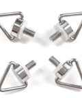 Premium 4 Piece Replacement Eyehook Screws For Universal Smart Controllers And Drone Remotes, stainless steel M4x8mm neck hooks.