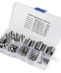50 Pcs 302 Stainless Steel Inner Thread Self Tapping Thread Inserts Set For Metal Repair And Reinforcement in storage case