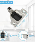 Universal Cabinet Door Hinges 8 Pack Replacement For 110 Degree Compact 33 Screw In Self Closing Hardware With Screws No Sweat Install. Detailed product measurements with cup diameter and depth shown.