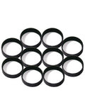 GT2 Timing Belt Pack Of 10, 150mm Length, 75 Teeth, 2mm Pitch, 6mm Width, Endless Closed-Loop 2GT Synchronous Belts arranged in a grid