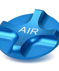 Aluminum Alloy Front Fork Valve Cover For Bike Suspension Airtight Blue Valve Cap Durable Accessory Fits Multiple Forks Enhances Stability