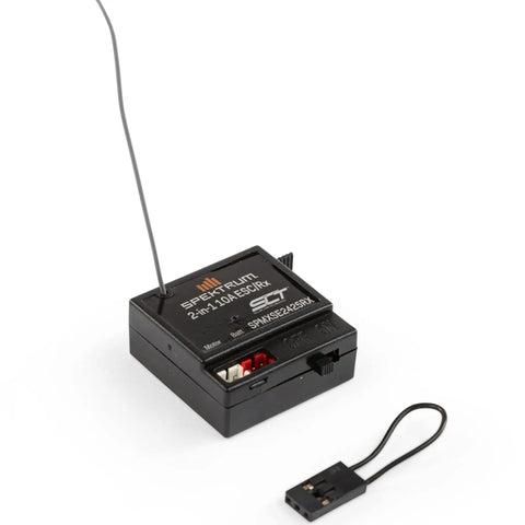 10 Amp Brushed 2-In-1 ESC And SLT Receiver Combo For RC Cars And Trucks, All-In-One Power System With SPMXSE2425RX
