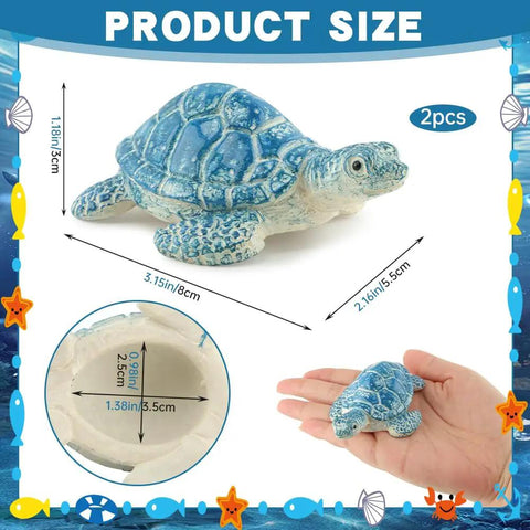 Snazzy Sea Turtle Toilet Bolt Covers Two Pack Ceramic Screw Caps For Bathroom Bowl Anchor Nuts No Sweat Swap Restroom Floor Hardware Total Bathroom Vibe Upgrade, showing size dimensions and hand for scale.