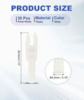Beefy 4.2mm Arrow Nocks 30 Pack White Insert Nocks Replacement For Hunting And Target Archery product size details