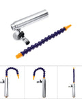 Heavy Duty Cold Air Blaster Pro Level Vortex Chiller With Flex Hose and Beefy Aluminum Build, hand-held with flexible hose.