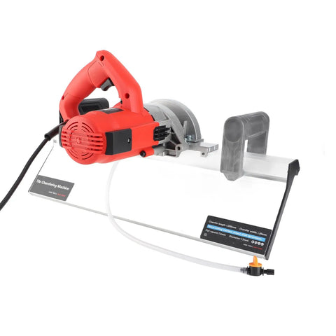 Pro Grade Electric Tile Bevel Cutter With 1200w Motor And 13000 RPM Spin for 45 Degree ceramic edges and low dust tech.