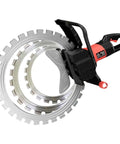 Built like a Tank Electric Ring Saw 110V 8900W Concrete Wall Cutter Diamond Blade Slotter with Water Pump, showcasing diamond blade detail.