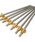 T12 Threaded Trapezoidal Lead Screw 12mm Diameter, 4mm Lead And 2mm Pitch, Stainless Steel With Copper Nut For 3D Printers And Linear Motion Tables, Lengths From 100mm To 1000mm, Durable DIY Motor Screw, stainless steel threaded rods with copper nuts