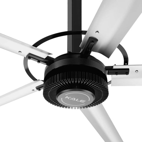Heavy Duty 16Ft Hvls Industrial Ceiling Fan Packing Beast Mode Cooling And Slick Pmsm Motor For Warehouses And Factories overhead view