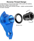 Beefy Universal Derailleur Hanger Replacement For SRAM UDH With CNC Aluminum Body And Reverse Thread Bolts, blue component.
