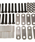 Heavy Duty Tandem Axle Trailer Spring Suspension Rebuild Kit for 3.5 Inch Bolts Fixes Wider Leaf Springs on Camper And RV Up To 14k GVW Total Replacement Pack, bolts and bushings