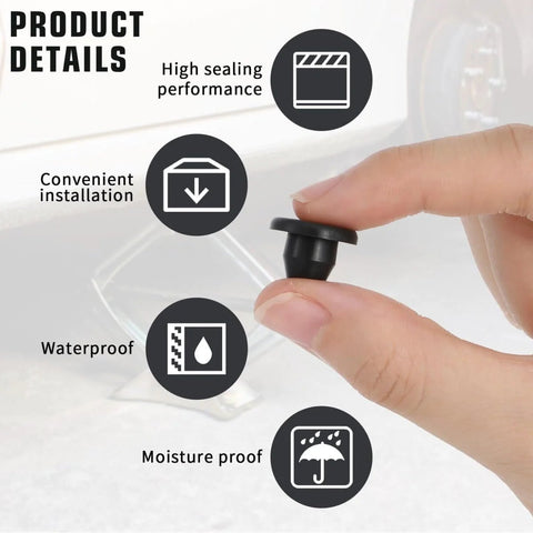 Close-up of Five Sixteenth Inch Rubber Hydraulic Jack Oil Plugs Five Pack, showing durable rubber material and leak-proof seal features.
