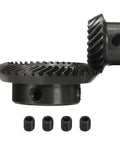 90 Degree Bevel Gear Set Beefed Up Two Piece 1 Mod Spiral Ground Bevel Gears With 20 Teeth Left Hand 6mm Bore And 40 Teeth Right Hand 8mm Bore