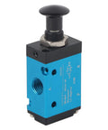 Two Position Three Way Hand Valve 1 Quarter Inch Pneumatic Component With Rugged Aluminum Alloy Body And Sealed PVC Construction For Air Compressor Systems Easy Turn Round Control Handle For Precise And Reliable Valve Operation