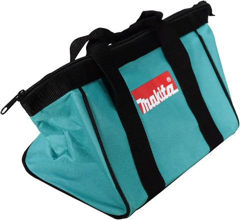 Turquoise 11 Inch Contractor Tool Bag For Small Power Tools - Tough As Nails, Portable Tote With Black Handles