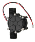 Compact 12V Micro Hydroelectric Water Turbine Generator 10W Portable Power Unit, black solid structure, side view