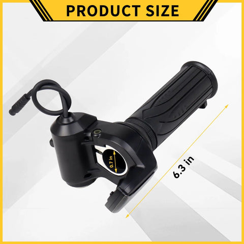 36V Electric Bike Half Twist Throttle With Integrated Display And Key Ignition Waterproof 6 Pin Connector For 36V E Bike Systems Ideal For Fat Tire Rigs Like Nephele S3 Hoverfly H3 16 Inch And Similar Models