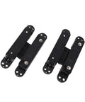 Hidden 3D Adjustable Door Hinges 2 Pack Heavy Duty Concealed Hinges Built In Spacers for wood and metal commercial doors, black finish