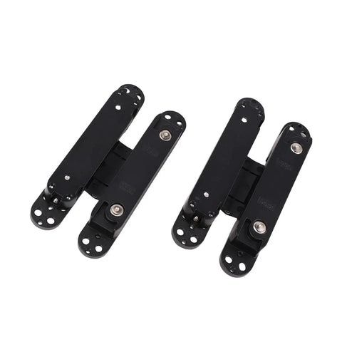 Hidden 3D Adjustable Door Hinges 2 Pack Heavy Duty Concealed Hinges Built In Spacers for wood and metal commercial doors, black finish