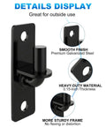 Beefy Heavy Duty Wall Mount Gate Hinges Two Pack For Farm And Chain Link Gates With Five Eighth Inch Pin, black finish