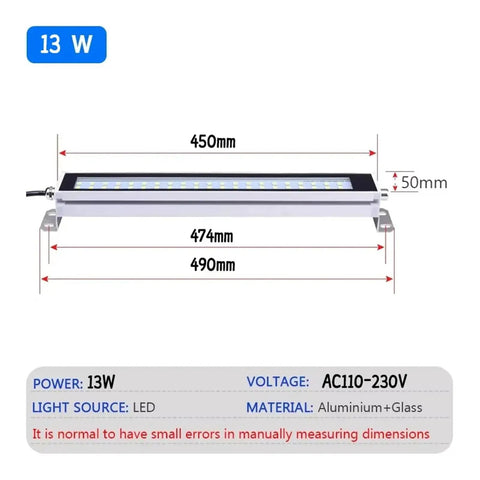 Machine Tool Work Light 110-230V IP67 Waterproof Oil Proof Explosion Proof Lathe Lamp 53cm showing dimensions and specs