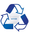 No Worries Water Filter Replacement Cartridges Pack Of Four for pitchers with recycling symbol and MAXTRA branding.