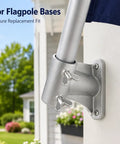 Premium M6 Stainless Steel Wing Nuts, No Sweat Butterfly Thumb Bolts For Flagpole Brackets And Yard Upgrades, Badass Rustproof Replacement Hardware With Smooth Grip And Dead Tight Lock Every Time on flagpole base with secure fit.