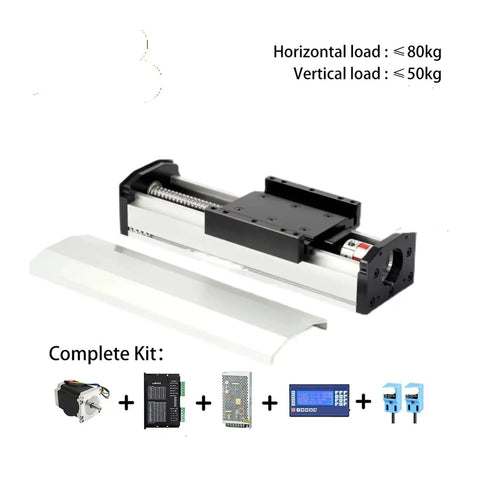Beefed-Up Enclosed Linear Guide Replacement Actuator Module With Ball Screw Slide Table For Nema34 Motors, Precision CNC Linear Motion System For Industrial Production And Heavy Load Positioning, 80kg horizontal